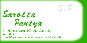 sarolta pantya business card