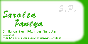 sarolta pantya business card